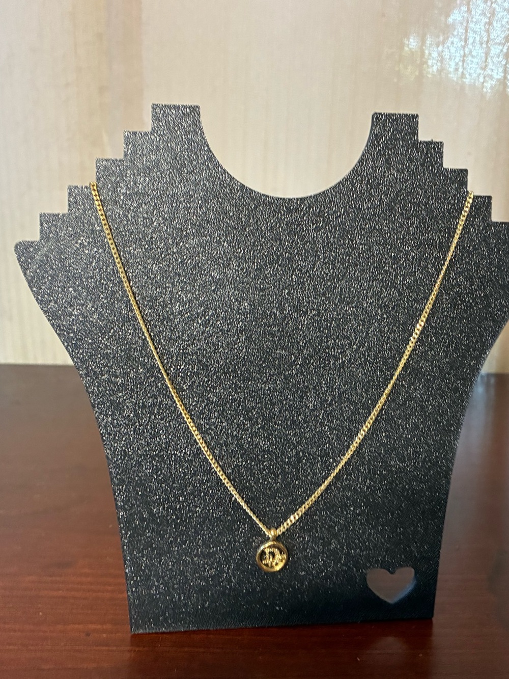 Dior Gold toned Medallion Pendant Necklace